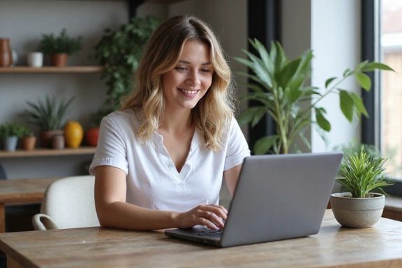 Άτομο κάνει βιντεοκλήση με διατροφολόγο στον υπολογιστή